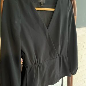 NWOT Jcrew crepe faux wrap top (2 Tall)